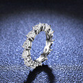 S925 Silver Ring, Moissanite Stackable Pinky Ring for Women, Jewelry Manufacturer-0-4