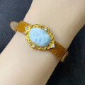 wholesale S925 Silver Natural Larimar Cabochon Strap Convertible Pendant Bracelet Live Stream Supply Chain-0-3
