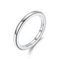 wholesale S925 sterling silver white gold-plated minimalist plain ring, factory direct supply in stock, fashionable and elegant-0-0