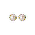 wholesale S925 silver small and simple round pearl series women's stud earrings elegant temperament earrings G8027-0-4