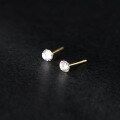 wholesale S925 silver earrings for women, minimalist and niche design, high-end mini diamond stud earrings, wholesale E1139-0-3