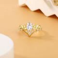 wholesale 18k Gold Plated Sterling Silver Crown Ring for Women, Luxurious and Sophisticated Vintage Style Rings-0-3