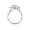 Metal Material Fashion Silver Non-Fading Moissanite Luxury Ring, Custom Processing for Cross-Border Niche Premium Sales-0-1
