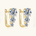 S925 Silver U-Shaped Moissanite D Color Earrings-0-2