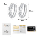 S925 Sterling Silver Moissanite Earrings, Unique Design, Endless Love, Ins Style, Versatile Luxury-0-4