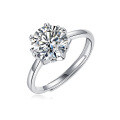 wholesale S925 Moissanite Snowflake Star Ring Creative Trendy Women's Inlaid Source Factory Lady Elegant Jewelry-0-9