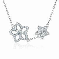 wholesale S925 Silver Star Jewelry Set Four-Piece Ins Star Ring-Necklace 925 Silver