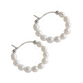 wholesale S925 Sterling Silver ET344 Korean-style Versatile Pearl Earrings with Freshwater Pearls and Beads for an INS Look-0-4