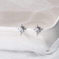 wholesale 925 Sterling Silver Exquisite Minimalist High-End Design Ins Niche Diamond-Inlaid Eight-Pointed Star Stud Earrings M06242-0-3