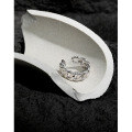 wholesale S925 Sterling Silver Korean Version INS Niche Design Sense Minimalist Versatile Twist Chain Textured Open Adjustable Ring for Women-0-1