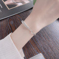 wholesale S925 Sterling Silver AB Chain Link Irregular Bracelet in Sweet and Cool Ins Style Trendy Hip-Hop Jewelry-0-3