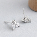 wholesale S925 Sterling Silver Hollow-out Five-pointed Star Stud Earrings, Fashionable Minimalist Everyday Versatile Ear Jewelry-0-2