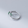 wholesale S925 Sterling Silver Fresh and Sweet Ins Style Niche Design Diamond-Inlaid Water Drop Crown Ring R02644-0-4