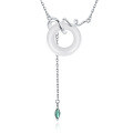 wholesale S925 Sterling Silver Guochao Style Pure White Chalcedony Pendant with Coiled Snake Pattern, Delicate Collarbone Chain for Women, Elegant Birthday Gift for Zodiac Year-0-4