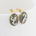wholesale S925 silver plated 14k gold, unique niche new Chinese style labradorite earrings from Dunli Jewelry manufacturer wholesale-0-2
