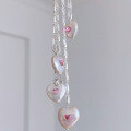 wholesale S925 Sterling Silver Natural Baroque Pearl Pink Diamond Heart Pendant Necklace, High-End Women's Daily Gentle Collarbone Chain-0-0