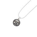 wholesale S925 Sterling Silver AP1475 Korean Style Retro Long Vintage Round Dollar Coin Pendant Necklace-0-4