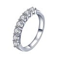 wholesale S925 Silver Mu Jing New Simple Design High Carbon Diamond Ring Index Finger Ring Women 7-Row Diamond Ring-0-4