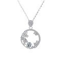 wholesale S925 Sterling Silver Cross-Border Moissanite Necklace for Women, Minimalist and Versatile, Exquisite Collarbone Chain, Niche High-End Jewelry Wholesale-0-4