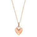 Gold-Plated 925 Sterling Silver Heart Pendant Necklace for Women-0-5