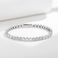 S925 Silver 18k Gold-Plated 09mm Round Dot Bubble Spaced Layering Women's Bracelet-0-1