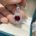 Metal, Lab-Grown 2ct Cushion Ruby Ring, Precision Vintage Setting-0-5