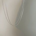 wholesale S925 Sterling Silver Minimalist Layered Collarbone Necklace for Women, Small and Exquisite, Light Luxury, Understated Style, Korean Fashion Trend-0-1