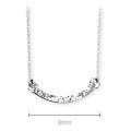 wholesale 999 Sterling Silver Smile Ice Necklace for Women, Minimalist Ins Style, Niche High-End Sense Smile Pure Silver Collarbone Chain-0-4