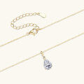 wholesale High-quality 925 silver D-color pear-shaped moissanite pendant with a niche design, luxurious teardrop-shaped necklace for the collarbone-0-2