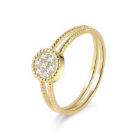 wholesale S925 Sterling Silver Double Loop Niche Unique Ring Golden Dawn Series with Moissanite Knot Rope Jewelry New Style-Small Moissanite Ring  US Size 7