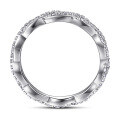 wholesale 925 Sterling Silver Women's Twist Love Eternal Full Diamond Ring Body Jewelry Source Manufacturer Zircon-0-2