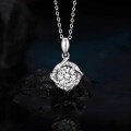 Sterling Silver Windmill Moissanite Necklace Women's Pendant-0-0