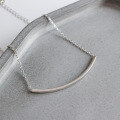 wholesale S925 Sterling Silver ST016 Korean-style Minimalist Geometric Square Tube Curved Cross Ankle Chain Foot Jewelry for Women Students-0-3