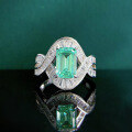 wholesale 925 Silver Women's Moojing Jewelry New 5*7 Paraiba Color Ring with Design Sense,-0-1