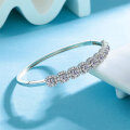 Gold-Plated S925 Silver Moissanite Full Diamond Square Bracelet-0-1
