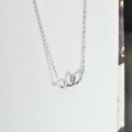 wholesale 925 Sterling Silver Heartbeat Minimalist Niche Design Light Luxury Collarbone Necklace, Versatile High-End Feel Gift for Girlfriend-0-5