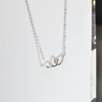 wholesale 925 Sterling Silver Heartbeat Minimalist Niche Design Light Luxury Collarbone Necklace, Versatile High-End Feel Gift for Girlfriend-Heart-beating necklace
