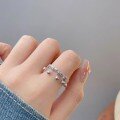 wholesale Sterling Silver Maker S990 Wave Tassel Lucky Bead Ring for Women, Fashionable and Elegant, Versatile and Dynamic Ring-0-0