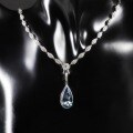 wholesale S925 Sterling Silver Full Diamond Universal Necklace, High-End Jewelry, Versatile Collarbone Chain with Gemstone Inlays, All-Purpose Necklace-0-2