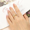 Metal Square Four-Claw Solitaire Ring Geometric Minimalist Design-0-2