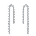 wholesale 925 Silver Mu Jing Jewelry New European and American Ins Style Tassel Micro-Pave Earrings Full Diamond Stud Earrings for Women Cross-Border Wish-0-4