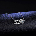 S925 Sterling Silver Moissanite Pendant with Moving Heart Necklace for Women-0-1