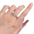 wholesale S925 Silver 5*7 Pigeon Egg Diamond Ring for Engagement, High Carbon Diamond Ring Gift for Women-0-4