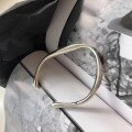 wholesale S925 Sterling Silver Women's Solid Irregular Fashionable and Unique Silver Bracelet Light Luxury Temperament Minimalist Style Bangle-0-0
