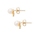 wholesale 10K Gold Yili Jewelry Minimalist Japanese Style Natural Freshwater Pearl Earrings for Women, Versatile for Daily Wear-0-4