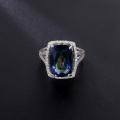 wholesale S925 sterling silver embedded gemstone ring, factory direct supply colorful crystal ring for women, European and American vintage fashion elegant-0-1