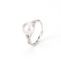 wholesale S925 Sterling Silver Natural Freshwater Pearl Ring Ins Style Simple Korean Minimalist Luxury Women's Finger Ring Index Finger Ring-0-8
