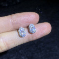 Sterling Silver Moissanite Gourd Earrings, Wholesale for Women-0-1