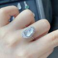 wholesale Plated Silver High Ice Gourd Adjustable Open-End Ring for Women, Direct from Manufacturer, Wholesale of New Chinese Style Water Foam Jade-0-4