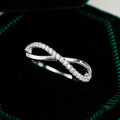 S925 Sterling Silver Hip-Hop Asymmetrical Row Ring with Moissanite-0-0